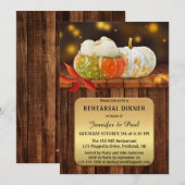 Pumpkins Autumn Rehearsal Dinner Invitation Kaart (Voorkant / Achterkant)