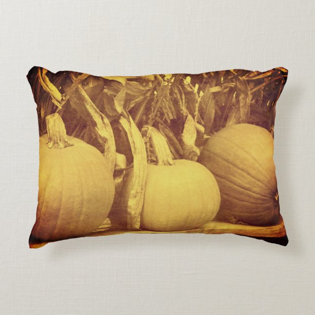 Pumpkins Cornstalks Herfst  look Accent Kussen (Voorkant)