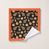 Pumpkins Cream Oranje Harvest-patroon Bad Handdoek (Wasdoekje)