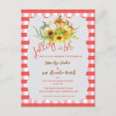Pumpkins Falling in Love Fall Wedding Invitation Briefkaart (Voorkant)
