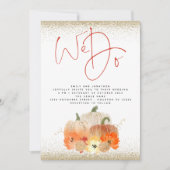 Pumpkins Florals Gold Glitter We doen een Script W Kaart (Voorkant)