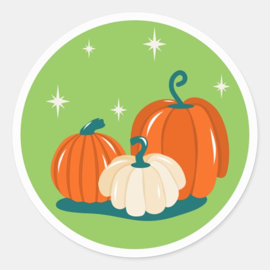 Pumpkins Halloween Classic Round Sticker (Voorkant)