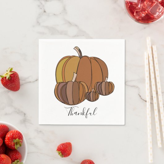 Pumpkins Happy Thanksgiving Servet (Insitu)