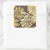 Pumpkins Happy Thanksgiving Vierkante Sticker (Tas)