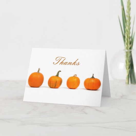 Pumpkins Modern Simple DisplayBedankt-Thanksgiving Feestdagen Kaart (Voorkant)