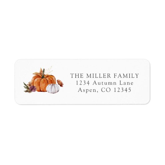Pumpkins Return Address Label (Voorkant)