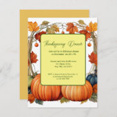 Pumpkins Thanksgiving Dag Diner Uitnodiging (Voorkant / Achterkant)