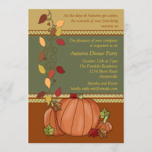 Pumpkins Three Invitation Kaart