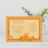 Pumpkins Wedding Invitation for Fall Wedding Kaart (Staand voorkant)