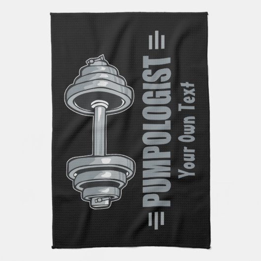 Pumpoloog pompijzer gewichtheffen theedoek (Verticaal)