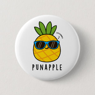 Pun-apple Grappig Fruit Ananas Pun Ronde Button 5,7 Cm