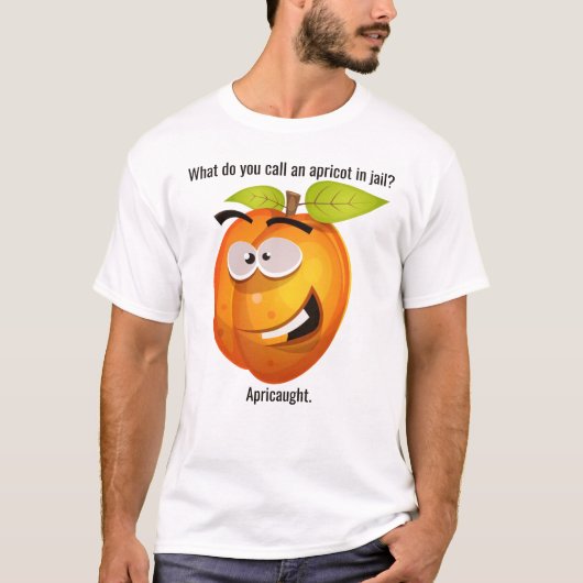 Pun Bad Joke Apricot karakter T-shirt (Voorkant)