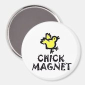 Pun - Chick Magnet met Baby Chick Magneet (Voorkant / Achterkant)