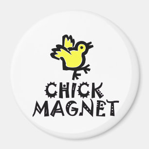 Pun - Chick Magnet met Baby Chick Magneet