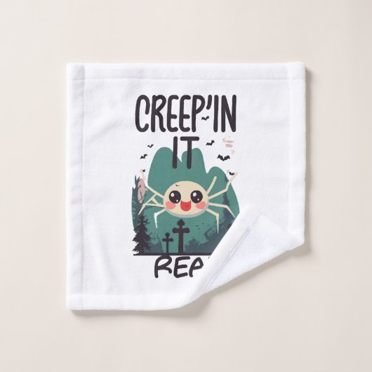 Pun d'araignée de Halloween Kawaii (Gant de toilette)