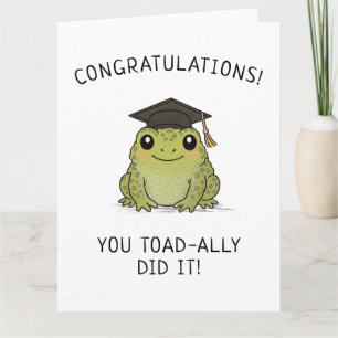 Pun de fin d'études de grenouille Nouvelle carte d