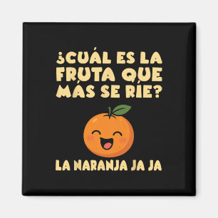 Pun Fruit Grap Stomme Maestra School Spaanse Leraa Magneet