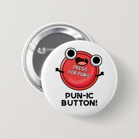Pun-ic Button Funny Pun (Voorkant /achterkant)