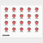 Pun-ic Button Funny Pun Ronde Sticker (Vel)