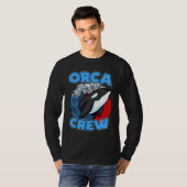 Pun Orca Whale Graphic Orca Crew T-shirt (Voorkant volledig)