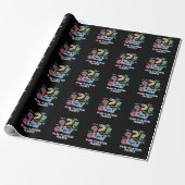Pun-tuation Marks Funny Punctuation Pun Dark BG Cadeaupapier (Uitgerold)