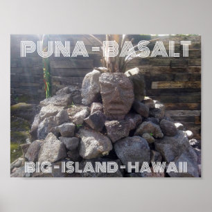 PUNA BASALT BIG ISLAND HAWAÏ POSTER