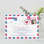 Puna Cana DR Luchtpost Post Huwelijksreceptie Kaart (Staand voorkant)