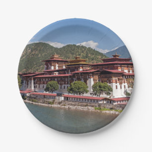 Punakha Dzong in Bhutan Papieren Bordje