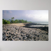 Punaluʻu Black Sand Beach Hawaii Big Island Poster (Voorkant)