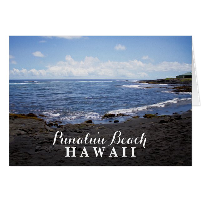 Punalu'u Black Sand Beach Hawaii (Voorkant Horizontaal)