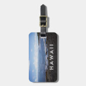 Punalu'u Black Sand Beach Hawaii Bagagelabel (Voorkant verticaal)
