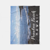 Punalu'u Black Sand Beach Hawaii Fleece Deken (Voorkant)