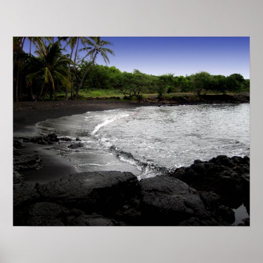 Punalu'u Black Sand Beach Poster (Voorkant)