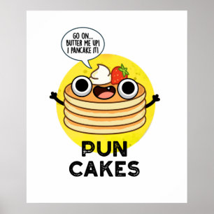 Puncakes Funny Pancake Pun Poster