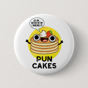 Puncakes Funny Pancake Pun Ronde Button 5,7 Cm