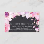 Punch à rabais pour fidélité noire et florale rose (Dos)