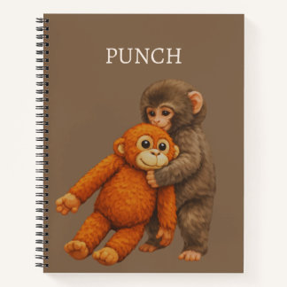 Punch Aapje Grappig Notitieboek | Schattige Cartoo