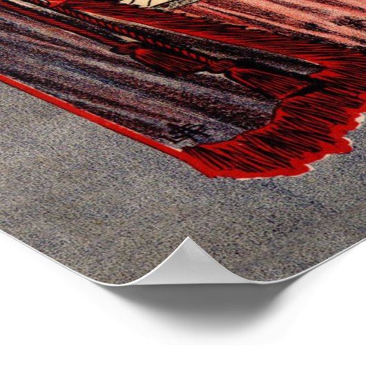 Punch and Judy Puppets Remastered Illustration Poster (Hoek)