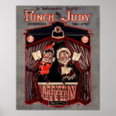 Punch and Judy Puppets Remastered Illustration Poster (Voorkant)