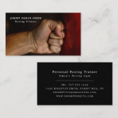 Punch Bag, Boxer, Boxing Trainer Visitekaartje (Voorkant / Achterkant)