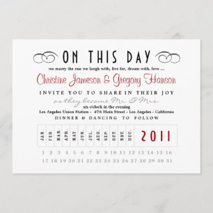 Punch Card Invitation Kaart