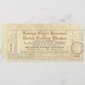  Punch Card Tea Length Uitnodiging (Voorkant / Achterkant)