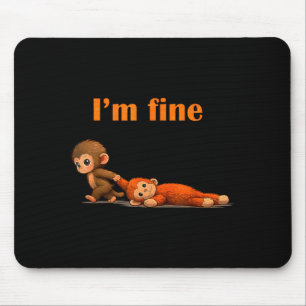 Punch de aap knuffelende knuffel meme muismat