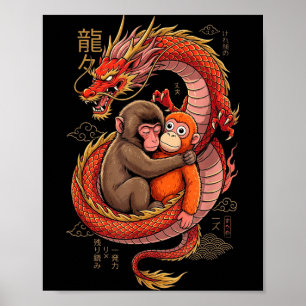 Punch de aap knuffelende knuffel meme poster