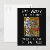 Punch de duivel in het gezicht! briefkaart (Voorkant / Achterkant)