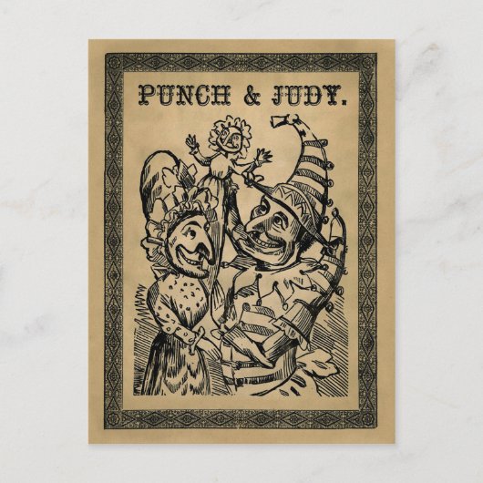  Punch en Judy Briefkaart (Voorkant)