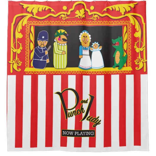 Punch en Judy Douchegordijn (Voorkant)