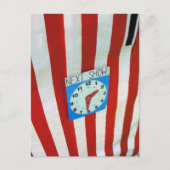 Punch en Judy tent en klok Briefkaart (Voorkant)