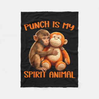 Punch is geest dier schattig punch aap meme fleece deken