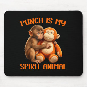 Punch is spirit dier schattige punch aap meme muismat